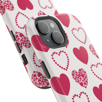 Clustered Pink Hearts MagSafe iPhone Case - BOGO Cases