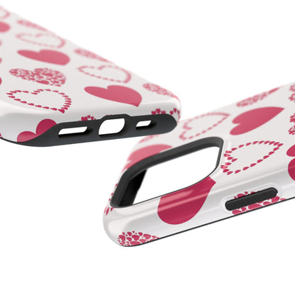 Clustered Pink Hearts MagSafe iPhone Case - BOGO Cases