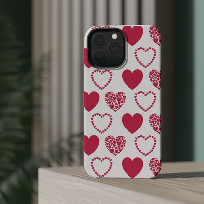Clustered Pink Hearts MagSafe iPhone Case - BOGO Cases