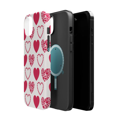 Clustered Pink Hearts MagSafe iPhone Case - BOGO Cases