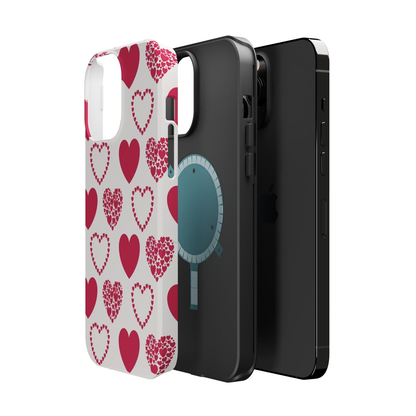 Clustered Pink Hearts MagSafe iPhone Case - BOGO Cases