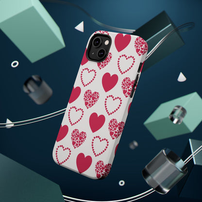 Clustered Pink Hearts MagSafe iPhone Case - BOGO Cases