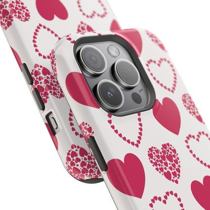 Clustered Pink Hearts MagSafe iPhone Case - BOGO Cases