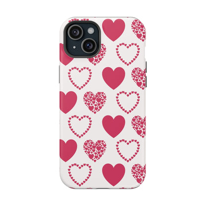 Clustered Pink Hearts MagSafe iPhone Case - BOGO Cases