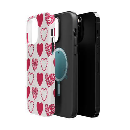 Clustered Pink Hearts MagSafe iPhone Case - BOGO Cases