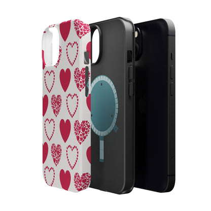 Clustered Pink Hearts MagSafe iPhone Case - BOGO Cases