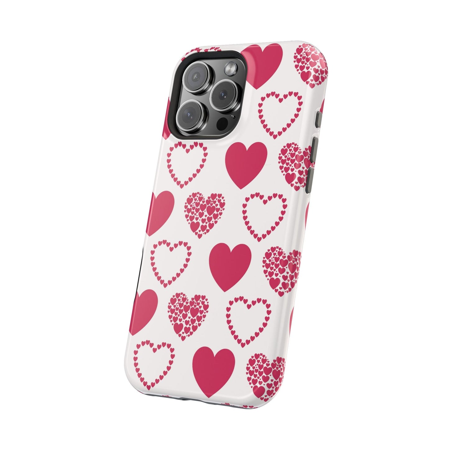 Clustered Pink Hearts MagSafe iPhone Case - BOGO Cases