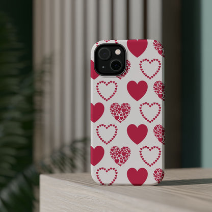 Clustered Pink Hearts MagSafe iPhone Case - BOGO Cases
