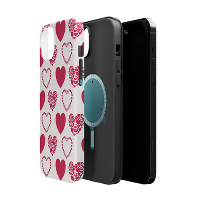 Clustered Pink Hearts MagSafe iPhone Case - BOGO Cases