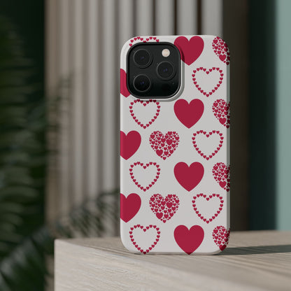 Clustered Pink Hearts MagSafe iPhone Case - BOGO Cases