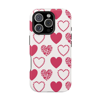 Clustered Pink Hearts MagSafe iPhone Case - BOGO Cases