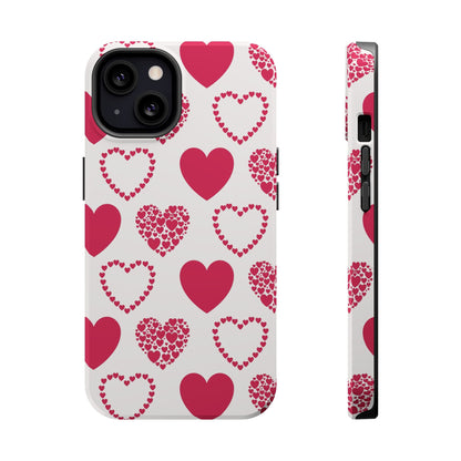 Clustered Pink Hearts MagSafe iPhone Case - BOGO Cases