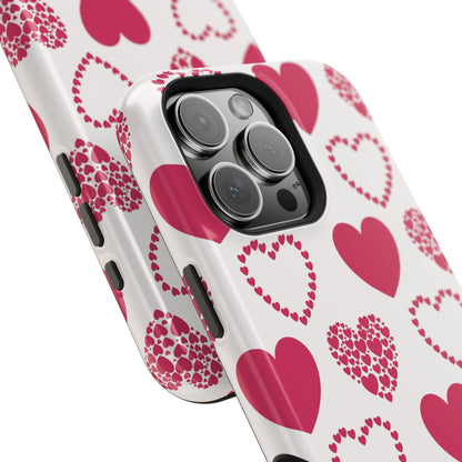 Clustered Pink Hearts MagSafe iPhone Case - BOGO Cases