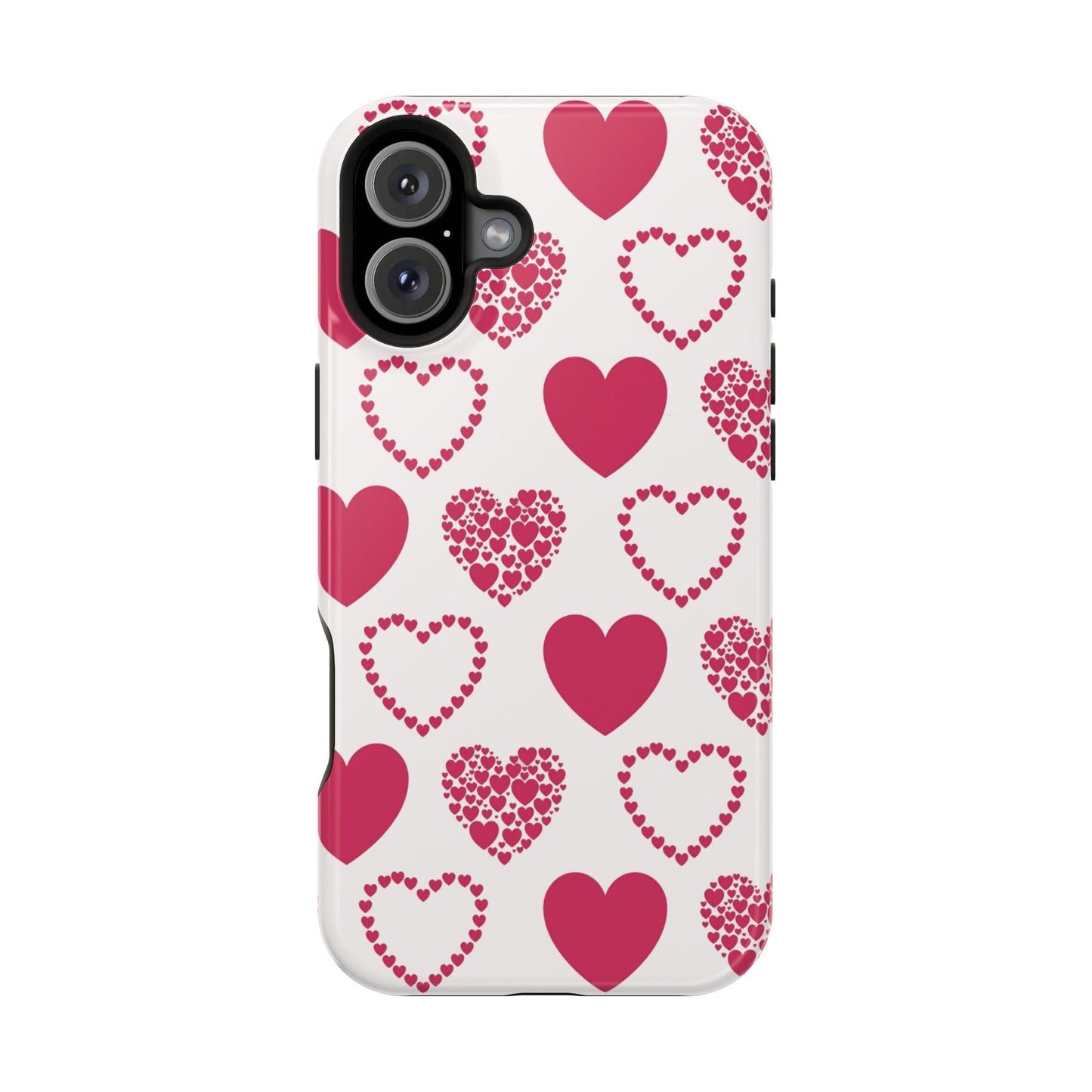 Clustered Pink Hearts MagSafe iPhone Case - BOGO Cases