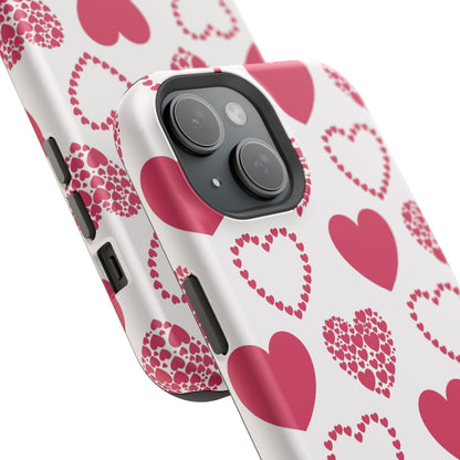 Clustered Pink Hearts MagSafe iPhone Case - BOGO Cases