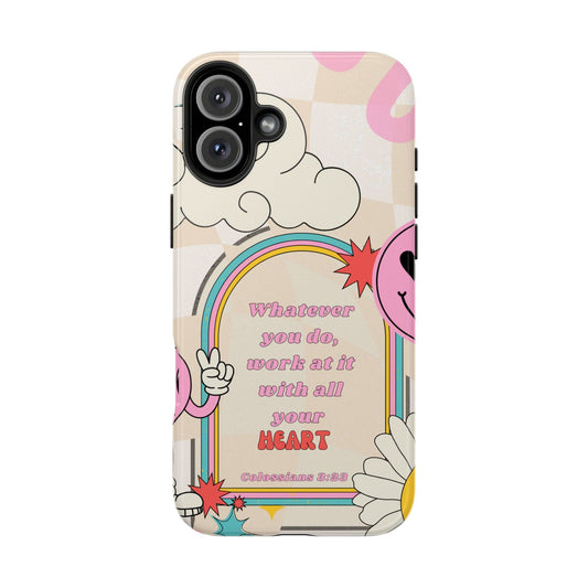 Colossians 3:23 Retro Smiley - iPhone Series Case - BOGO Cases