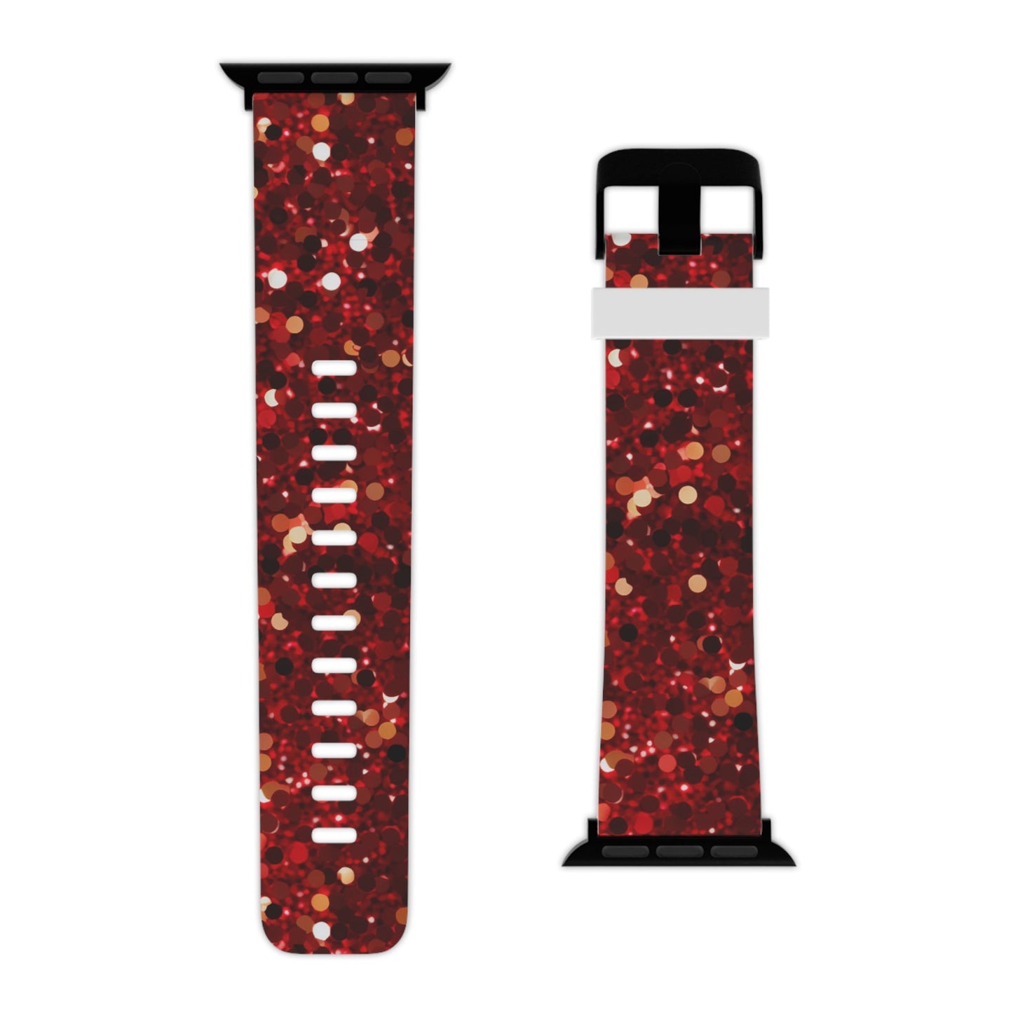Copy of  Ruby Red Glitter Sparkle  Apple Watch Band - BOGO Cases