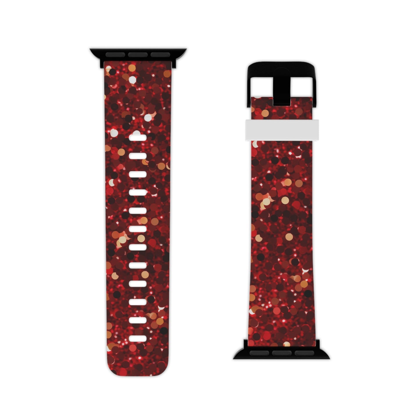 Copy of  Ruby Red Glitter Sparkle  Apple Watch Band - BOGO Cases