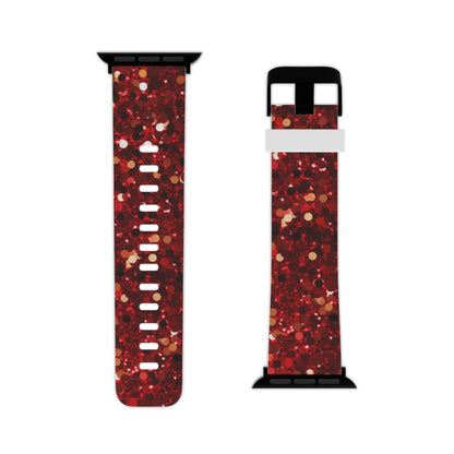 Copy of  Ruby Red Glitter Sparkle  Apple Watch Band - BOGO Cases