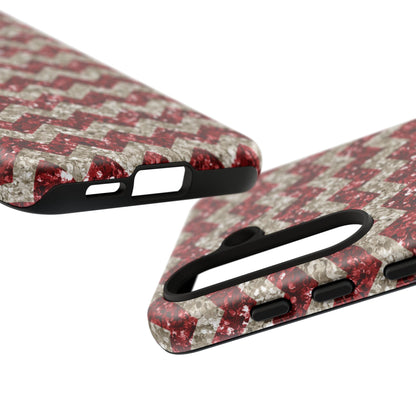 Copy of Sparkling Red & White Chevron – Glitter Illusion Samsung Galaxy Case - BOGO Cases