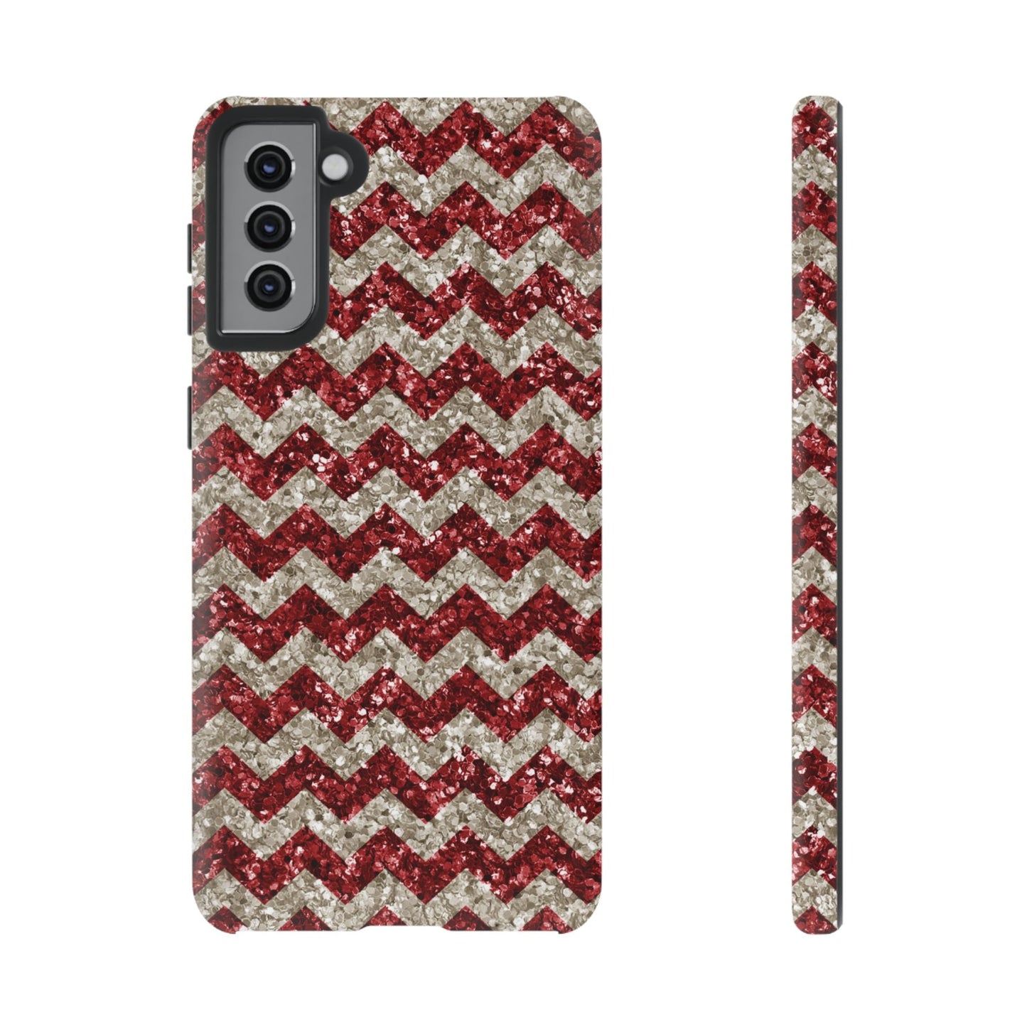 Copy of Sparkling Red & White Chevron – Glitter Illusion Samsung Galaxy Case - BOGO Cases