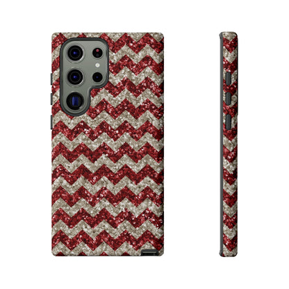 Copy of Sparkling Red & White Chevron – Glitter Illusion Samsung Galaxy Case - BOGO Cases