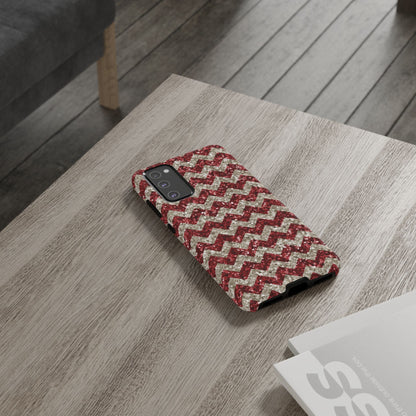 Copy of Sparkling Red & White Chevron – Glitter Illusion Samsung Galaxy Case - BOGO Cases