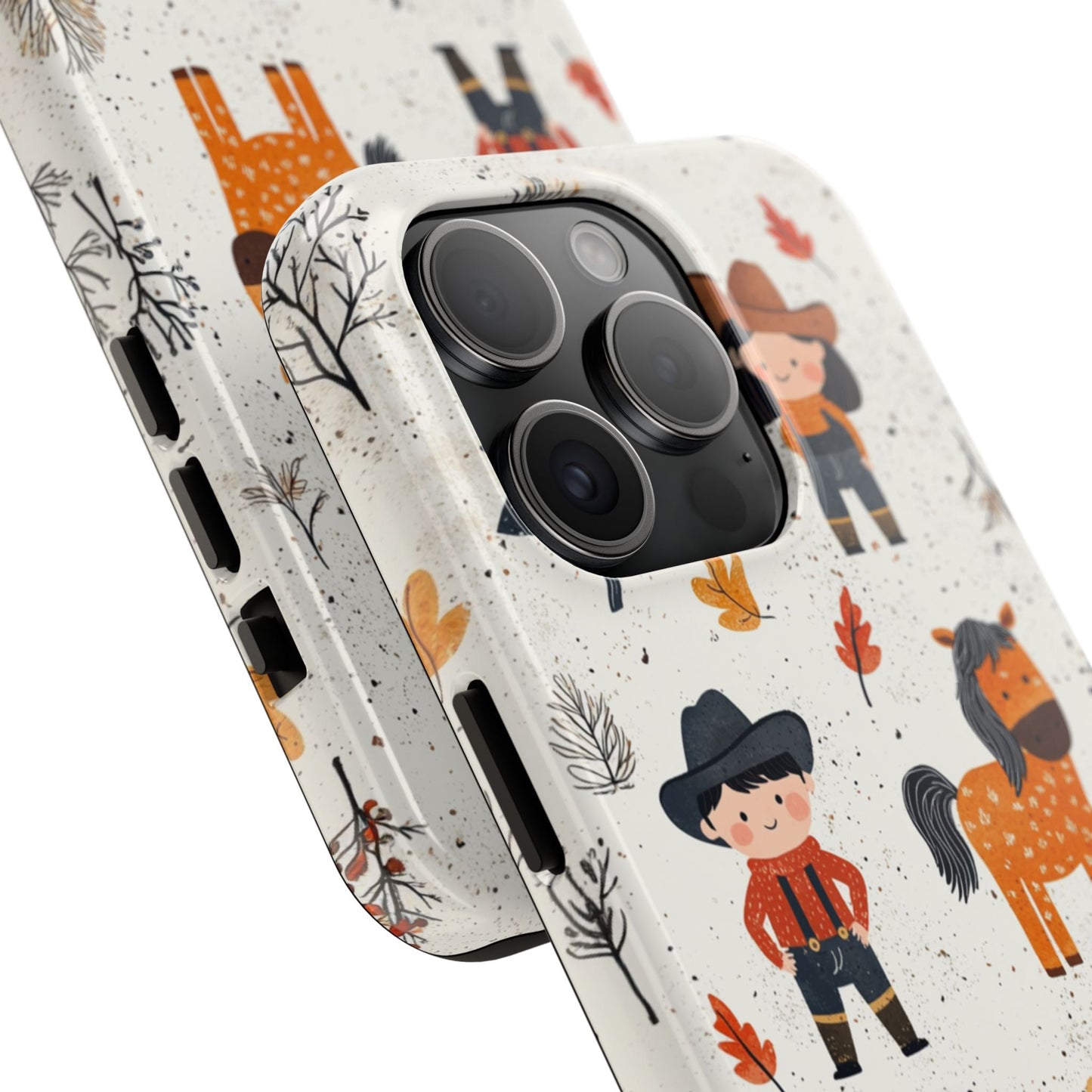 Cowboy Adventures Tough iPhone Case – Cute Western Theme, Dual - Layer Protection - BOGO Cases