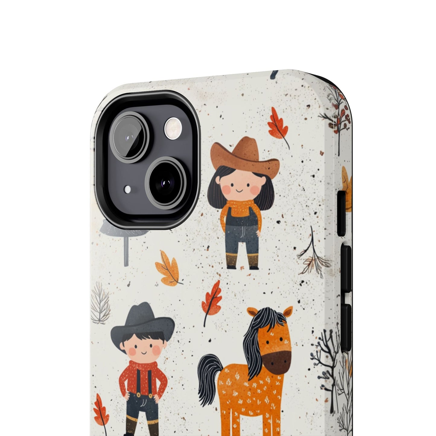 Cowboy Adventures Tough iPhone Case – Cute Western Theme, Dual - Layer Protection - BOGO Cases