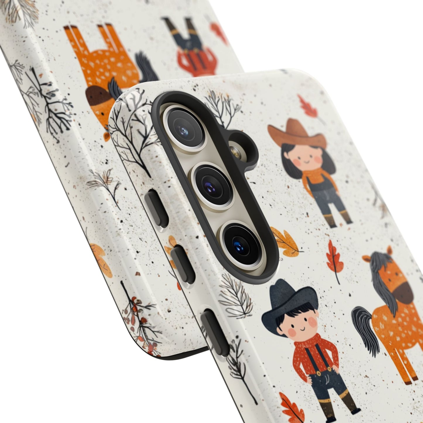 Cowboy Adventures Tough Samsung Galaxy Case – Cute Western Theme, Dual - Layer Protection - BOGO Cases