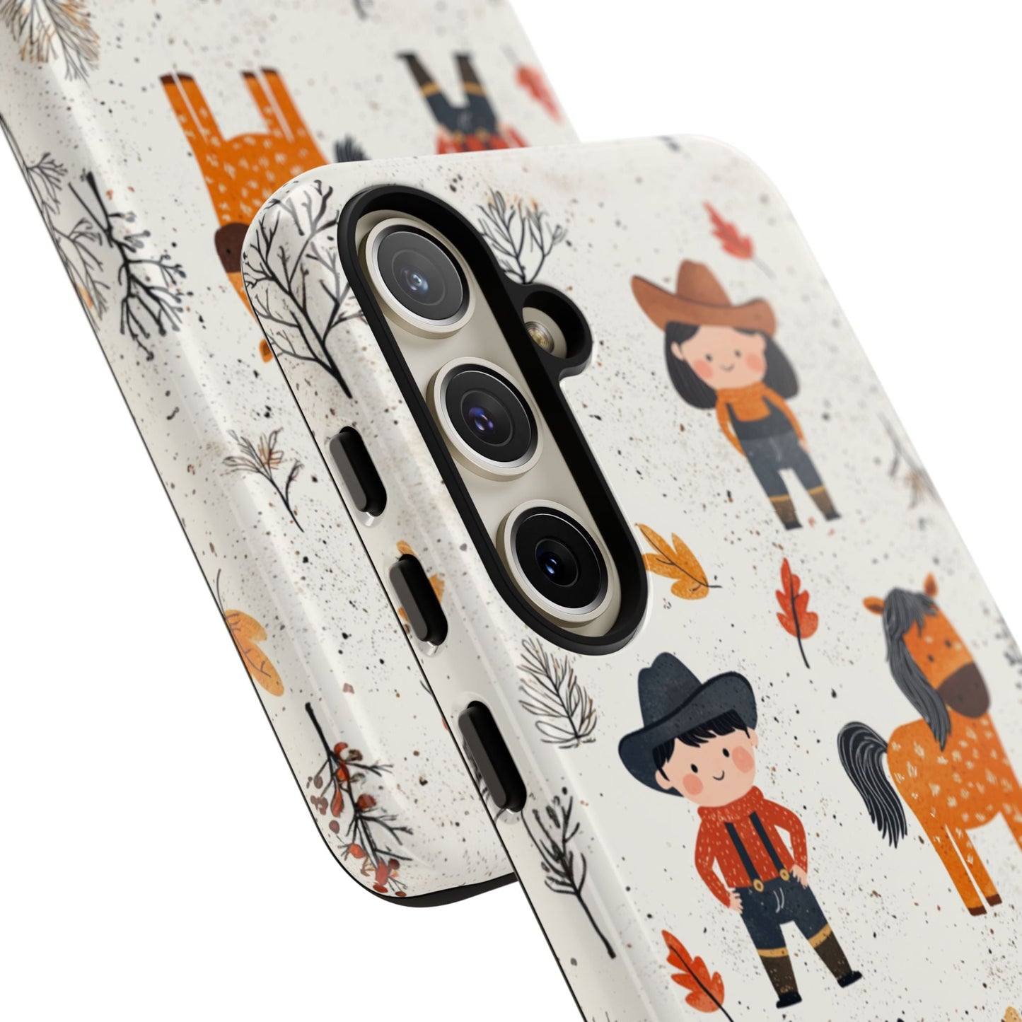 Cowboy Adventures Tough Samsung Galaxy Case – Cute Western Theme, Dual - Layer Protection - BOGO Cases