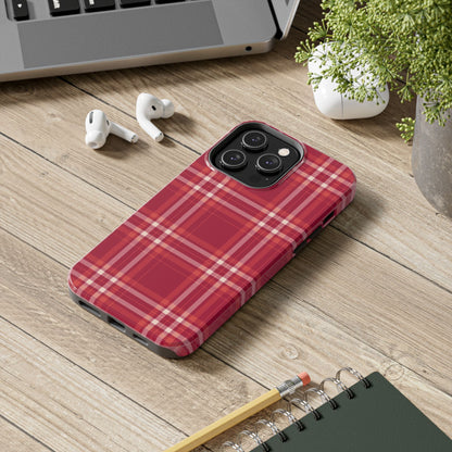 Crimson Check iPhone Case - BOGO Cases