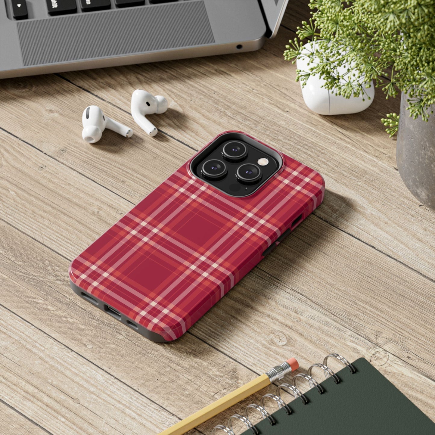 Crimson Check iPhone Case - BOGO Cases