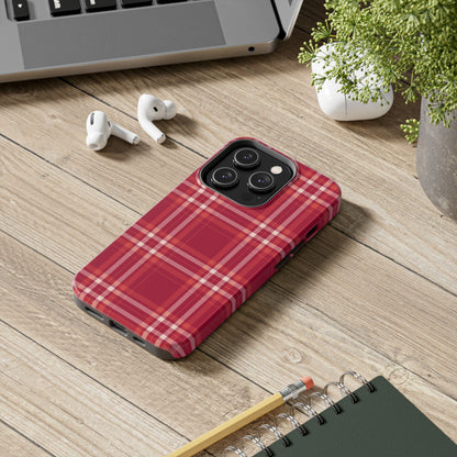Crimson Check iPhone Case - BOGO Cases