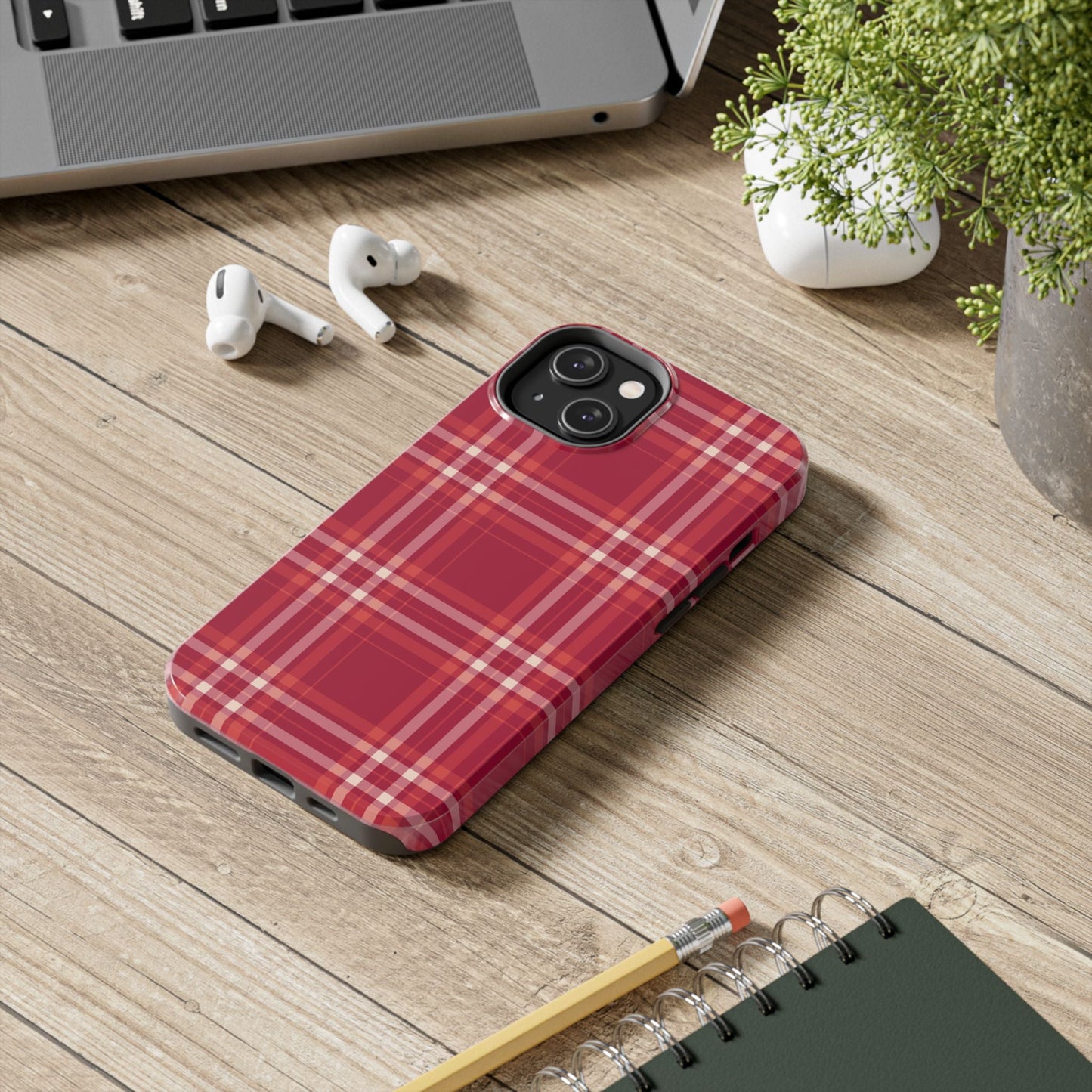Crimson Check iPhone Case - BOGO Cases