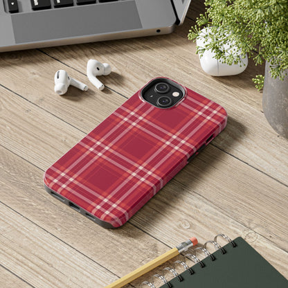 Crimson Check iPhone Case - BOGO Cases
