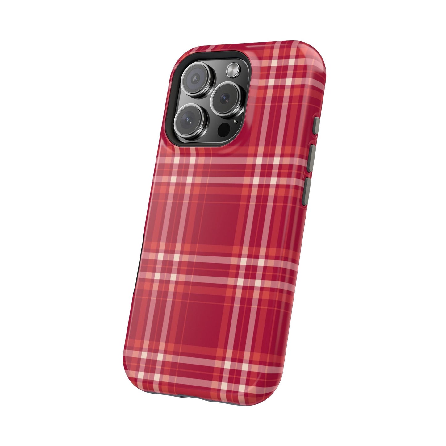 Crimson Check MagSafe iPhone Case - BOGO Cases
