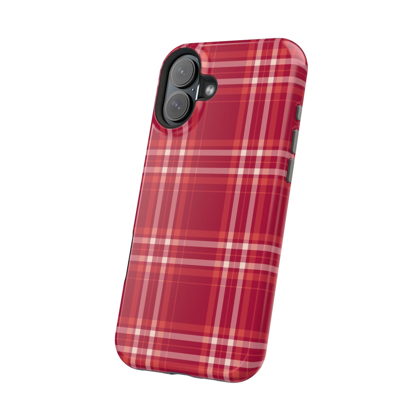 Crimson Check MagSafe iPhone Case - BOGO Cases
