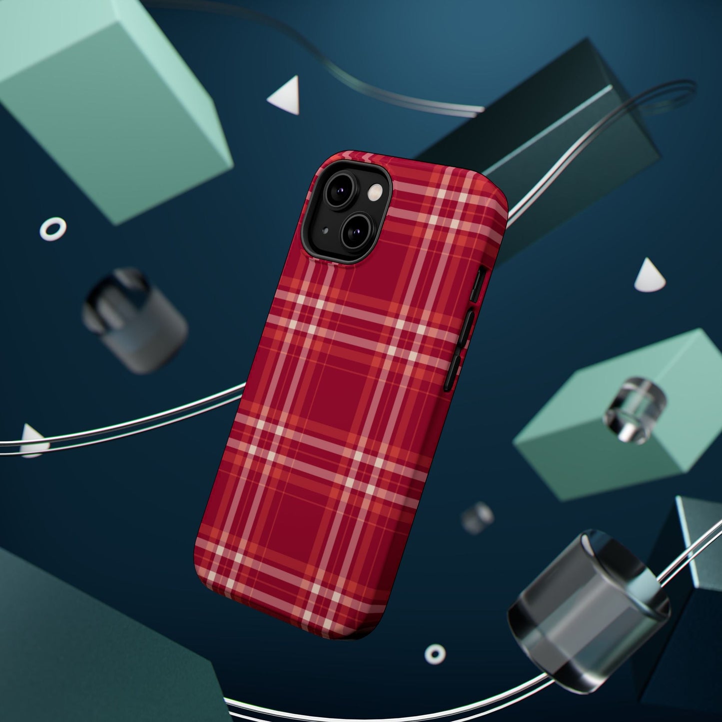 Crimson Check MagSafe iPhone Case - BOGO Cases