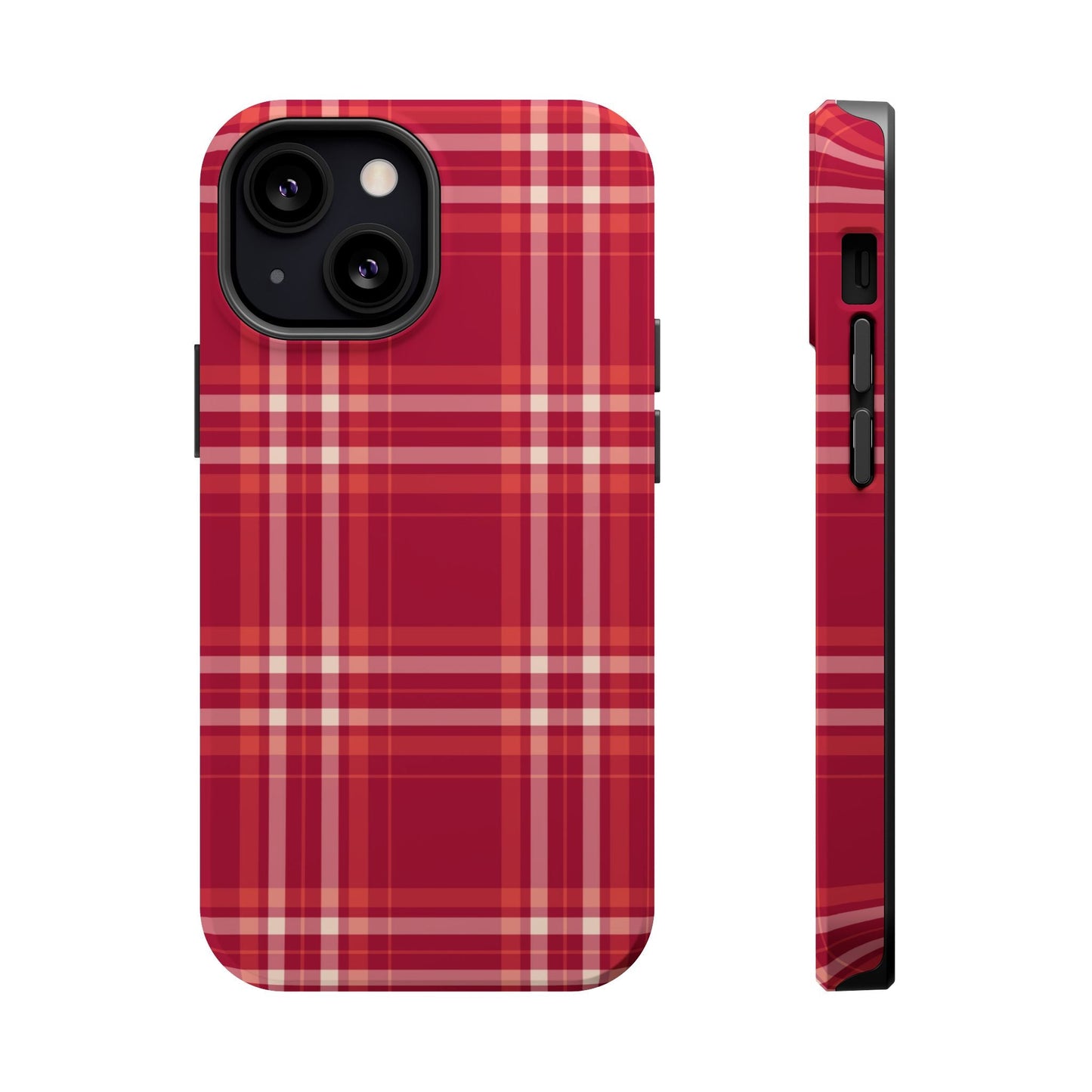 Crimson Check MagSafe iPhone Case - BOGO Cases