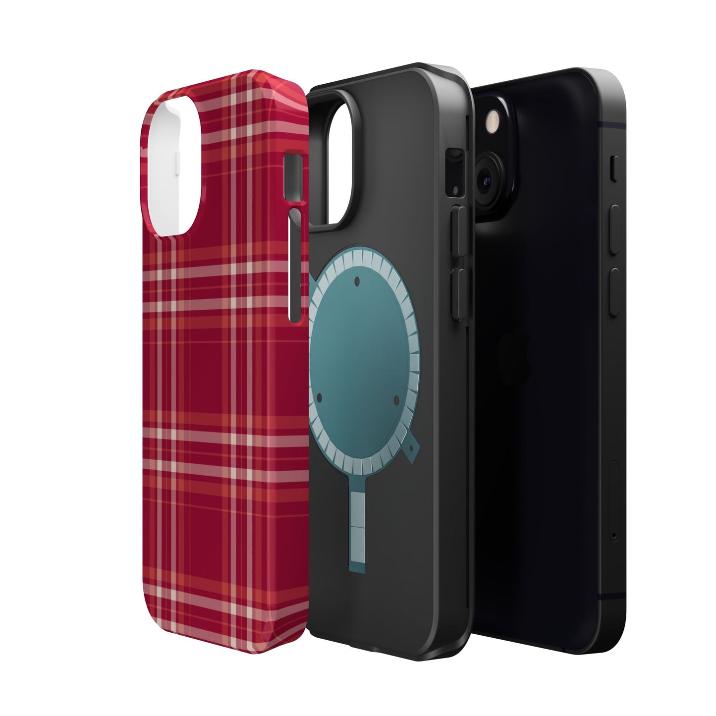 Crimson Check MagSafe iPhone Case - BOGO Cases