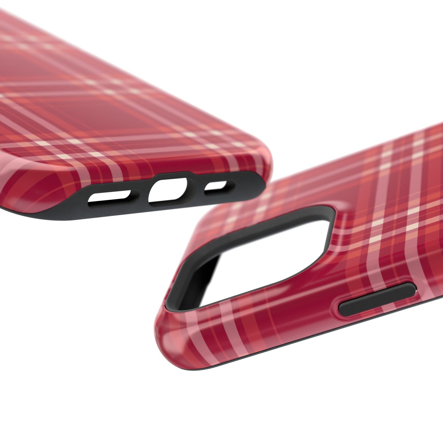 Crimson Check MagSafe iPhone Case - BOGO Cases