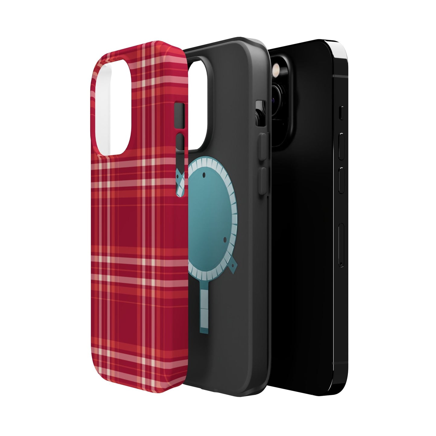 Crimson Check MagSafe iPhone Case - BOGO Cases