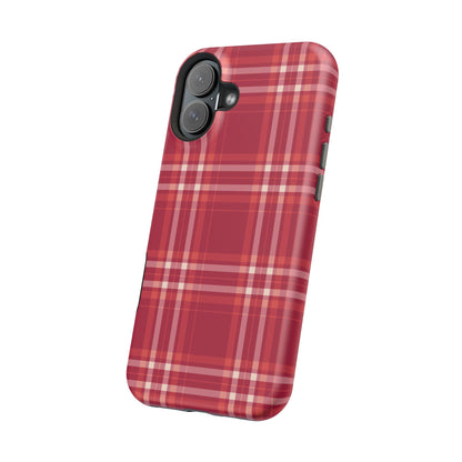 Crimson Check MagSafe iPhone Case - BOGO Cases