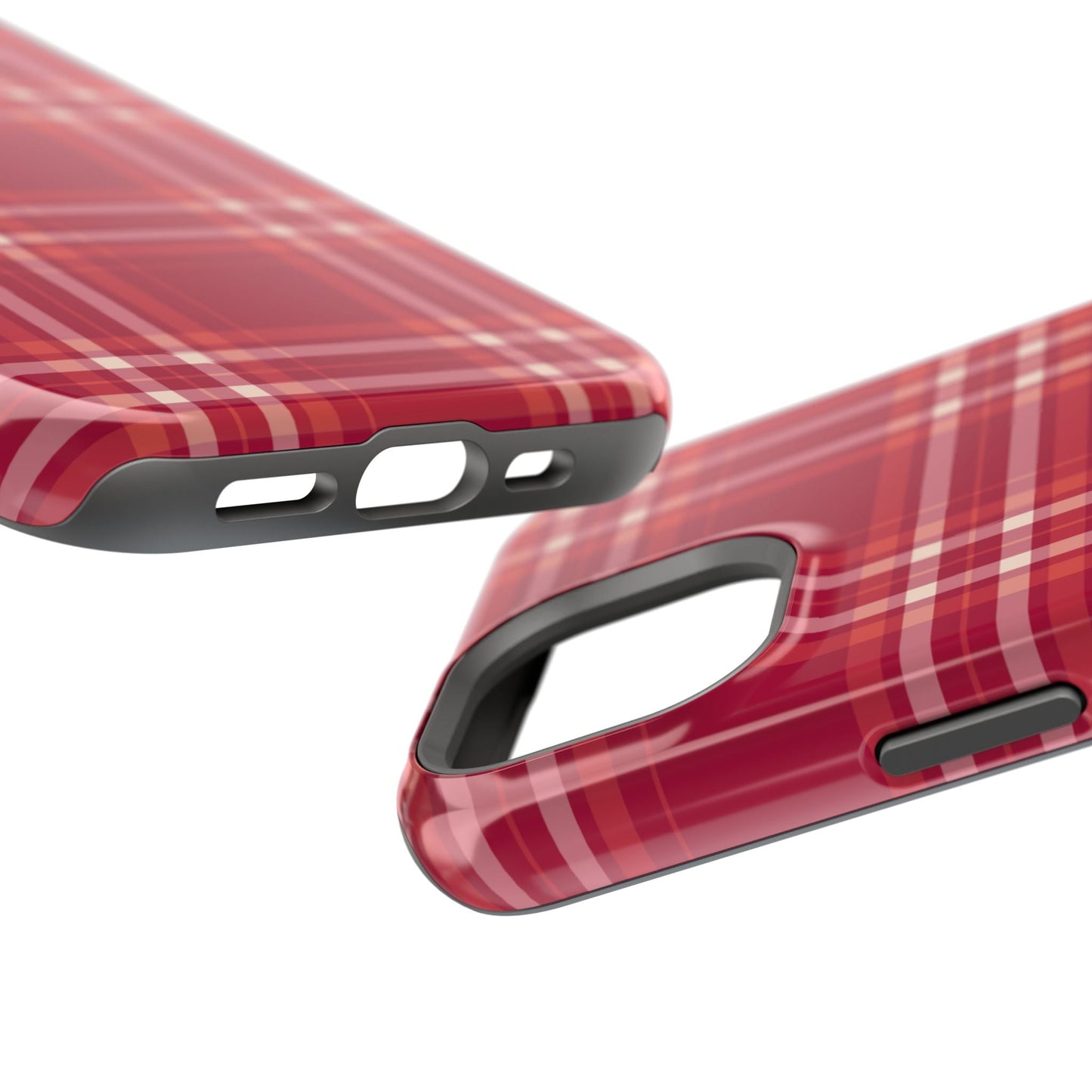 Crimson Check MagSafe iPhone Case - BOGO Cases