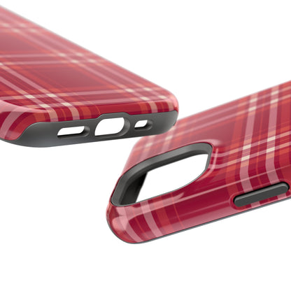 Crimson Check MagSafe iPhone Case - BOGO Cases