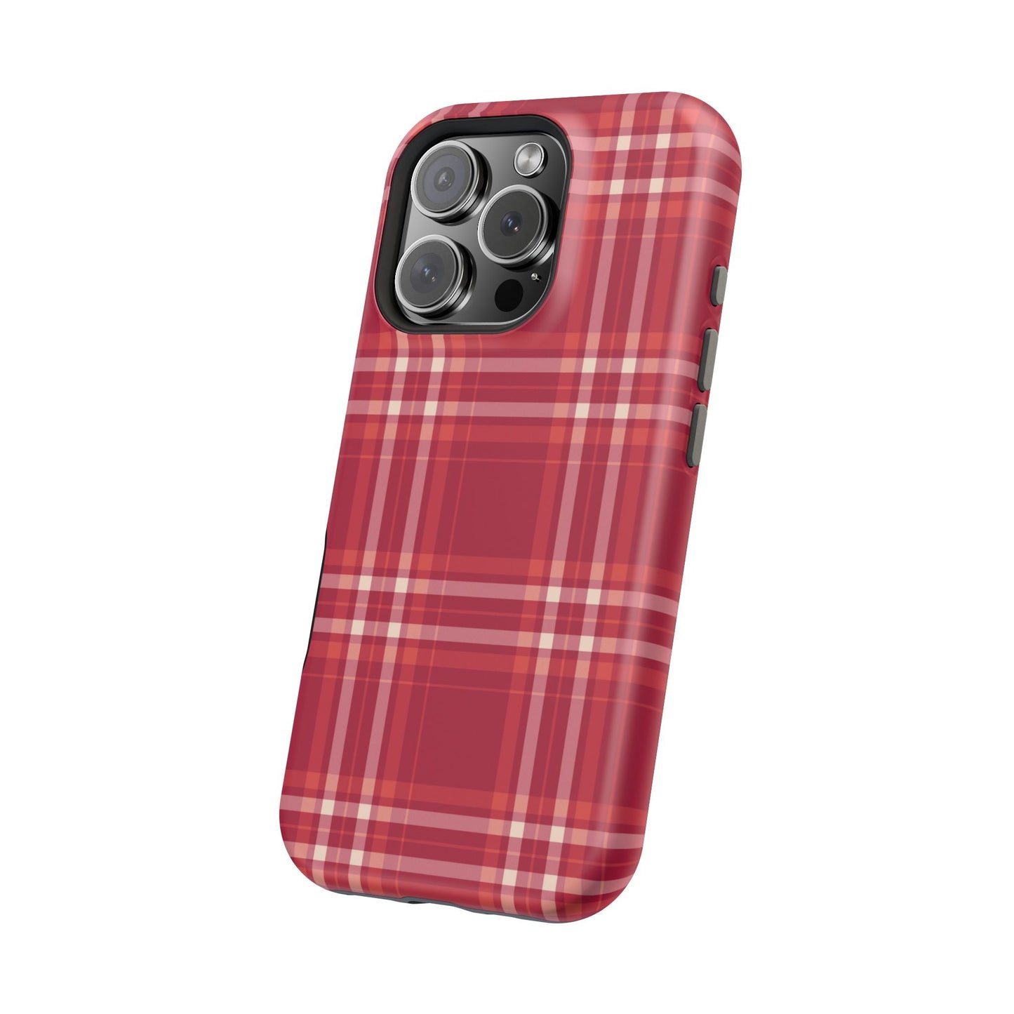 Crimson Check MagSafe iPhone Case - BOGO Cases