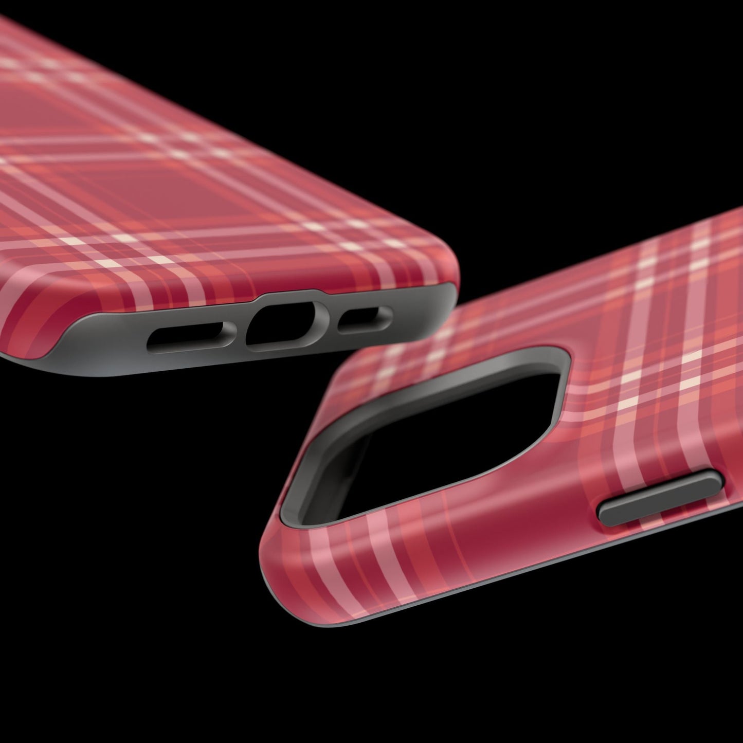 Crimson Check MagSafe iPhone Case - BOGO Cases