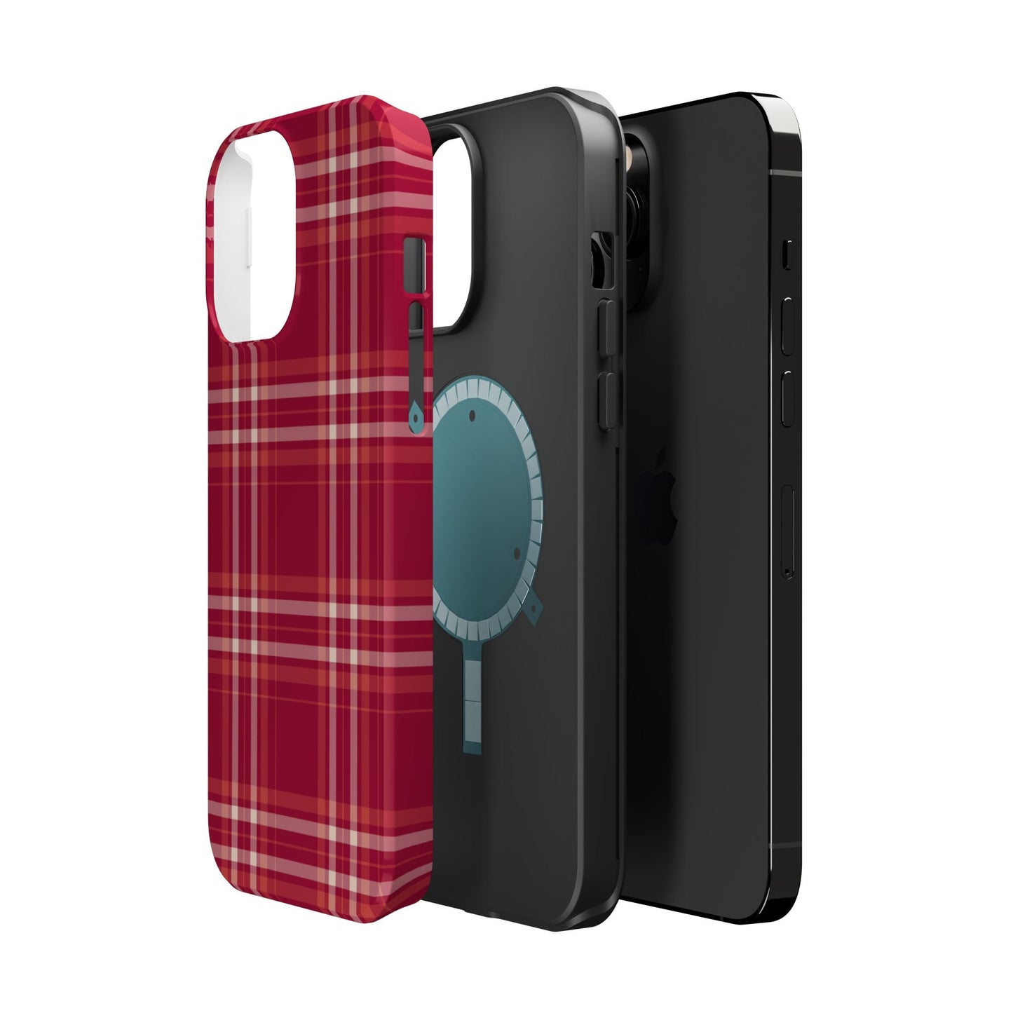 Crimson Check MagSafe iPhone Case - BOGO Cases