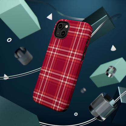 Crimson Check MagSafe iPhone Case - BOGO Cases